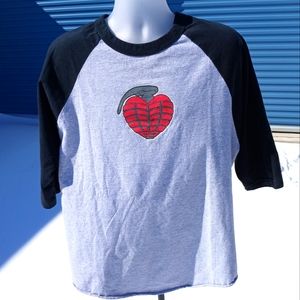 Vintage Skateboard Brand THUNDER TRUCKS Quarter sleeve shirt size XL